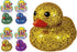 JA-RU Giant Glitter Rubber Ducks (4 Rubber Duckies Assorted) Baby Bath Toys