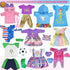 12 Sets 14-16-Inch-Baby-Doll-Clothes-Outfits 43cm 15-inch-Baby-Dollno WONDOLL Dress Headbands Accessories Compatible