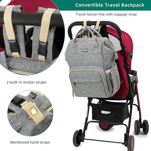 GAIVP Backpack, Backpack Diaper Bag Diaper Bags for Baby Girls Boys, Baby Bags for Moms Dads, Nappy Changing Bag