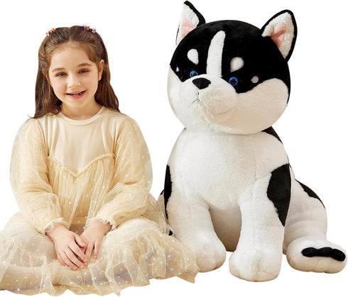 IKASA Giant Husky Stuffed Animal Plush Toy, 23" Huge Size, Cute Fluffy Oversized Plushie, Gifts for Kids