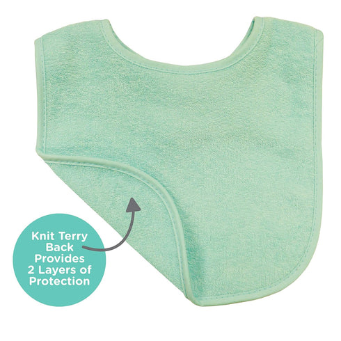 8 Pack 8 Count Neat Solutions Multi-Color Solid Knit Terry Feeder Bib, Girl