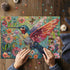 PICKFORU Hummingbird 1000 Puzzles for Adults Pieces, Nature Birds Flower Jewel Art Puzzle, Difficult Crystal Diamond