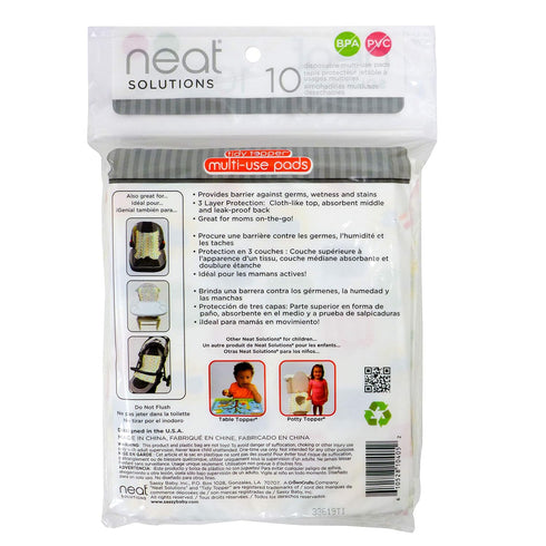 19" 15", 10 Count Neat Solutions Neat-Ware Tidy Topper Multi-Use Disposable Pads, x