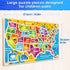 3-5, 4-6, 3-8, SYNARRY Large USA Wooden Puzzles for Kids Ages Learning United States Map Puzzles for Kids Ages Wood