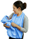 Frenchie Mini Couture Extra Large Hands Free Absorbent Hooded Towel, Blue,