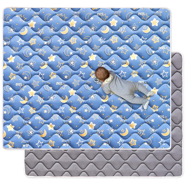 Odorless Premium Foam Baby Play Mat 36" x 36", Soft Microfiber Fabric