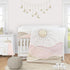 Sweet Jojo Designs Boho Desert Sun Girl or Boy Baby Nursery Crib Bed Skirt Dust Ruffle - Ivory Beige Off White Cream