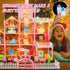Doll House for Girls, 11 Rooms Dollhouse with Dolls, Puppies, Furniture, LED Light, Toddler Playhouse Gift