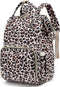Xunteny Leopard Baby Diaper Bag Backpack for Girls Boys, Waterproof Large Maternity Nappy