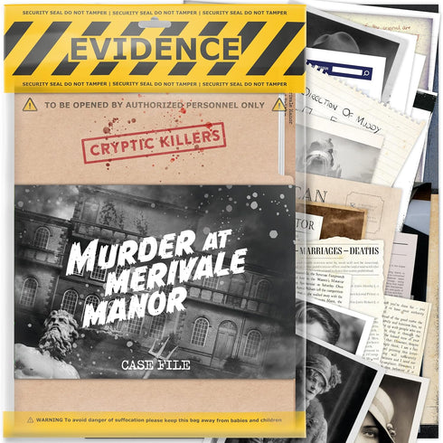 Cryptic Killers Unsolved Murder Mystery Game - Cold Case Files Investigation for Date Nights & Parties