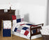 Set 2 Sweet Jojo Designs Red and White Sports Organizer Storage Bins for Baseball Patch Collection