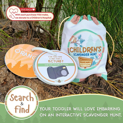 Children's Scavenger Hunt: Camping Edition - Outdoor Games for 2, 3 Year Olds & Up, Educational Activity