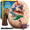 NATIONAL GEOGRAPHIC Jumbo Dinosaur Egg Dig Kit, Dig Out 12 Dino Figures & T. Rex Tooth from Giant Egg