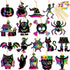 JOYIN 72 Pcs Halloween Rainbow Scratch Art Crafts - Halloween Party Favors, Scratch Off Paper with 18 Designs for Kids