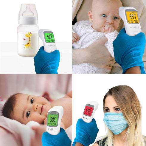 Non-Contact Forehead Thermometer - Infrared Digital Thermometer for Adults, Kids, Touchless Fever Scanner (Batteries