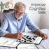 Keeping Busy Crossword Large Print Puzzle for Adults - 6 Reusable Sheets, Clue Guides & Marker for Seniors