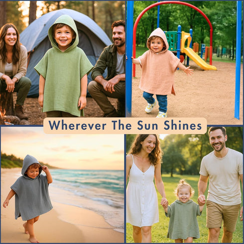 50+ 6-8 Hooded Towels for Kids - Patented Rayguard Technology UPF Protection | Poncho is Essential for Enjoying a Sunny