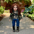Military Style 18 Inch Doll Clothes - 4 Piece Outfit with Camouflage Jacket, T-Shirt, Jeans and Boots (Dolls Not