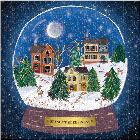 Galison Winter Snow Globe 500 Piece Puzzle