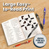 Variety Savings 10-Pack 2 4 (8 10) Large Print Crossword Puzzles for Seniors Plus Fill-In Puzzle Books and Pens - Big