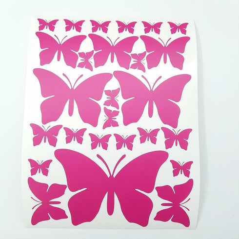 Jeyfel Butterfly Wall Decals - Purple, Pink & Turquoise Set for DIY Decoration, Nursery Room Decor