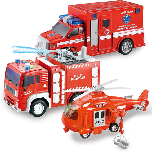 JOYIN Toddler Fire Truck Toys for 3 4 5 6 7 Year