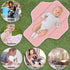 Baby Portable Diaper Changing Pad – Foldable Travel Mat with Built-in Pillow, Waterproof Compact Changing Pad