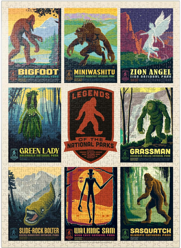 MyPuzzle Legends of The National Parks: Multi-Image Print - Edition 3, 1000 Piece Puzzle