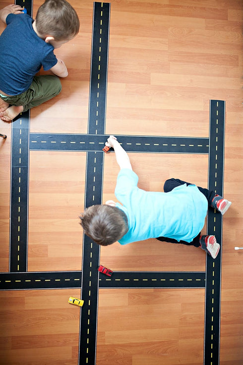 Car Tape 3.5 50 Sets. Extra Long and Wide! in x ft, Toy Car Road Tape Track for Kids, Great Accessory to Die Cast Cars