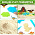 147 Set 10 9 Bbiamsleep Dinosaur Sensory Bin, Pcs Dinosaurs Sensory with Sandbox Dinosaur Mould Tools Dinosaur Sensory