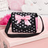 3+ Bayer Foldable Doll Stroller with Storage - Black, Pink & White Hearts Design for Kids