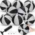 8 Pack 7 Inch Mini Rubber Basketballs Set - Small Basketballs with Air Pump for Indoor Outdoor Games