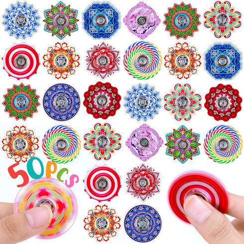 50 Pack Fidget Spinner for Kids Easter Basket Stuffers Mini Sensory Fidget