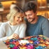 1000 Colorful Fall Leaves and Pine Cones Jigsaw Puzzle, Pieces, Nature Theme, Family Entertainment