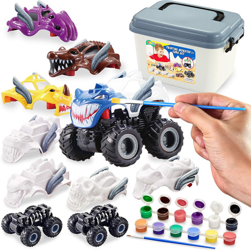 JOYIN Kids Craft Kit, Build & Paint Your Own Monster Car Art & Craft Kit, DIY Toy Set for Kids