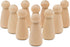 Large Wood Peg Dolls 3-1/2 inch, Pack of 25 Birch Unfinished Mom/Angel Shape Peg People to Paint
