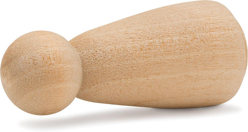 Large Wood Peg Dolls 3-1/2 inch, Pack of 25 Birch Unfinished Mom/Angel Shape Peg People to Paint