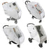 Masirs Baby Stroller Rain Cover - Universal Size, Provides Extra Warmth & Shields Child from Wind & Rain. Mesh Material for Ventilation & Reflective Trimming for Night Visibility. (White, Quilted)