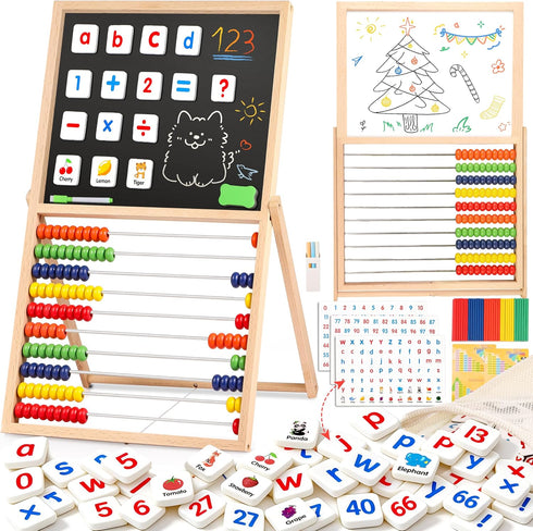 Magnetic Letters And Numbers, Abacus For Kids Math, Fridge Magnets Easel For