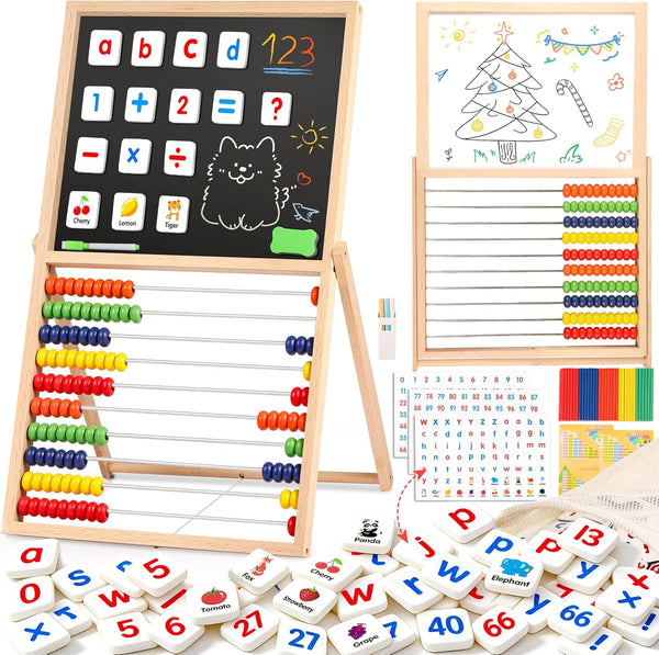 Magnetic Letters And Numbers, Abacus For Kids Math, Fridge Magnets Easel For