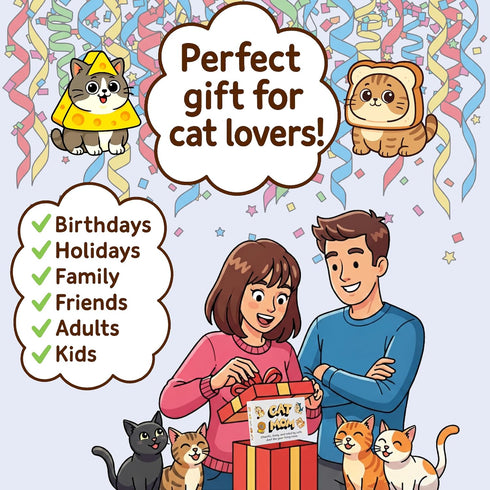 35 7+, 36 Cat Mom Fast-Paced Card Game for Cat Lovers Lively Minute Party Game for Kids, Teens & Adults Purr-FECT Cat