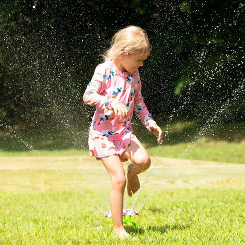 Melissa & Doug Sunny Patch Pretty Petals - Flower Sprinkler Toy with Hose Attachment
