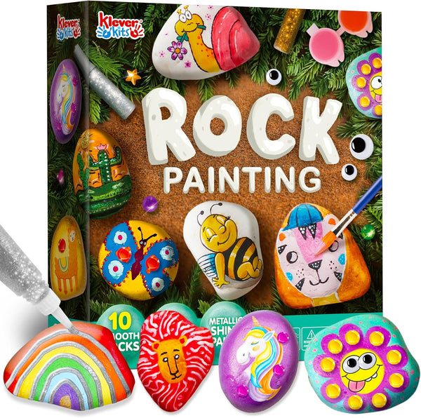JOYIN Rock Painting Kit for Kids, Arts and Crafts for Girls &