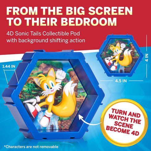 WOW! PODS 4D Tails Toy - Unique Connectable & Collectable Sonic Tails Figure for Kids & Adults