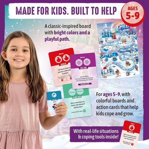 5-9, SkillEase CHILL Anger Management for Kids, Ages Therapy Games, Social Emotional Learning, Fun Social Skills Board