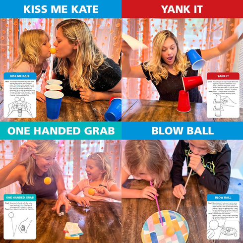 237 2-12 Funwares Original Minute of Fun Games - Minute to Win It Family Party & Travel for Kids & Adults, Players!