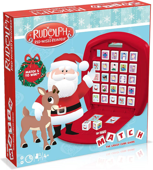 Top Trumps Match Game Rudolph: Family Board Games for Kids and Adults - Matching and Memory Game for Fun