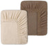 2 Pack Muslin Fitted Crib Sheets for Baby Girls & Boys-Neutral Breathable