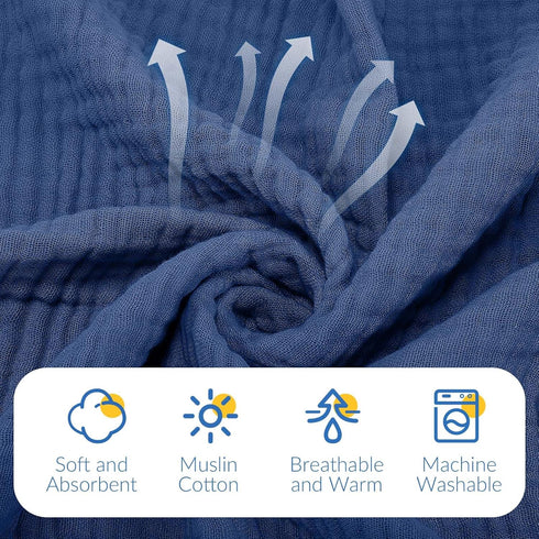 VitalCozy 8 (32 32 Inch,Gradient Pcs Baby Muslin Hooded Bath Towels and Washcloths Muslin Cotton Hooded Baby Towels