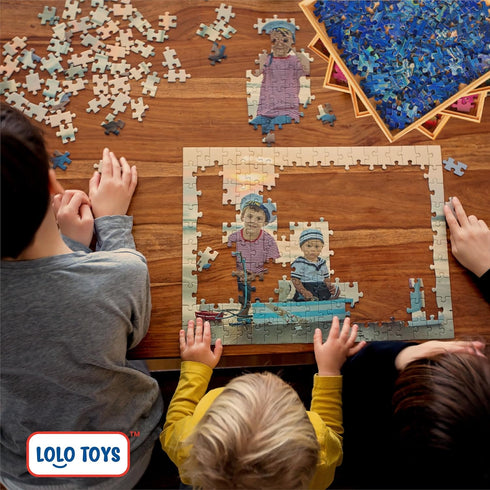 LOLO TOYS 8 8 Inch, 1500 Premium Wooden Puzzle Trays Stackable x Sort up to Pieces Durable Sorting Tray Organizer